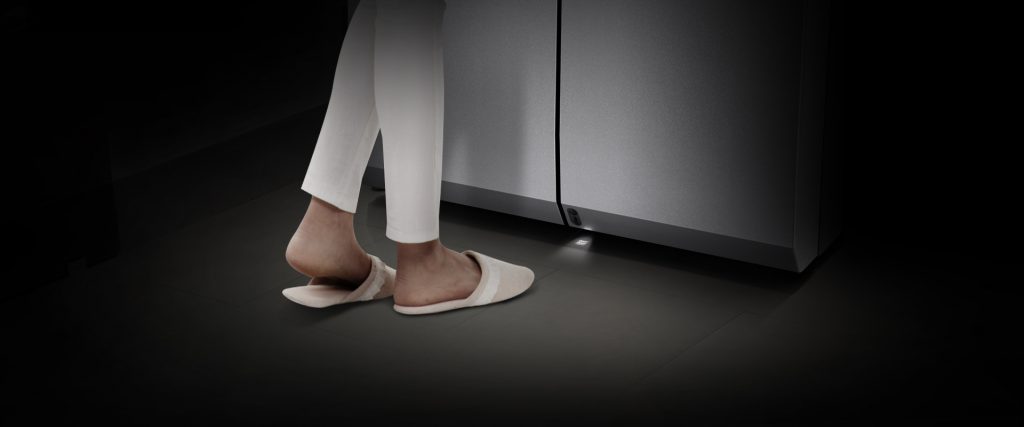 capteur pied frigo connecté LG