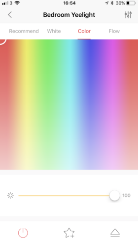 couleurs ampoule yeelight application iOS